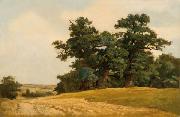 Eugen Ducker Landscape with oaks oil on canvas